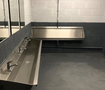 An image of a bathroom we refurbished