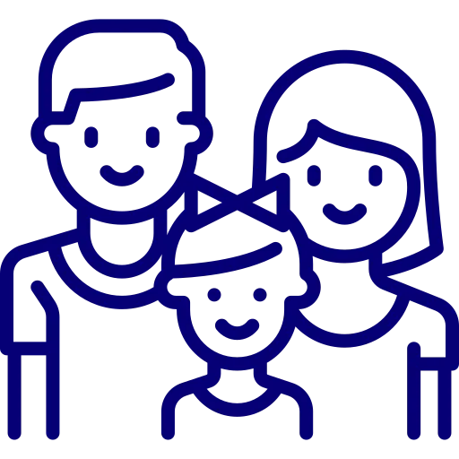 An icon depicting a family