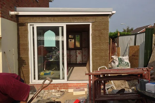 An image of a newly built house extension.